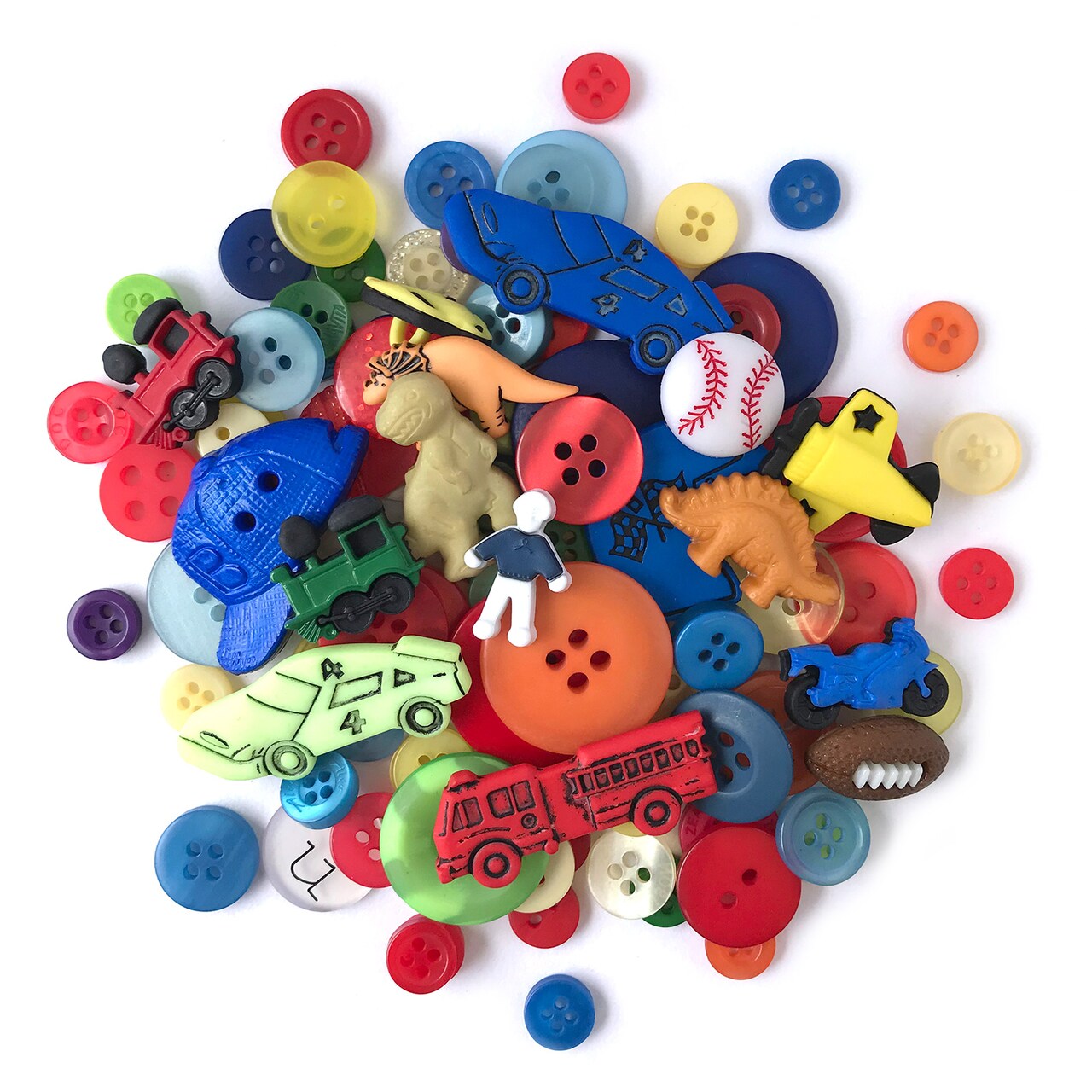 Buttons Galore and More 50+ Novelty Buttons for Sewing & Craft – Boy Theme Buttons